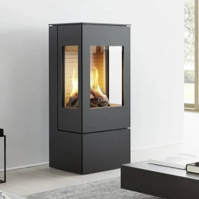 Nexo 100, wood, Classic Door with Side Glass,Black