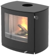 Q-tee 2 Curved Wood Stove w/ Glass Door - NO Base, must order one