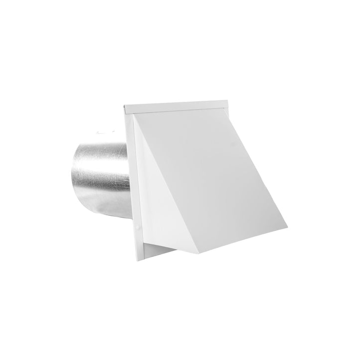 5" RDP Hooded Wall Vent with Screen and Damper-White