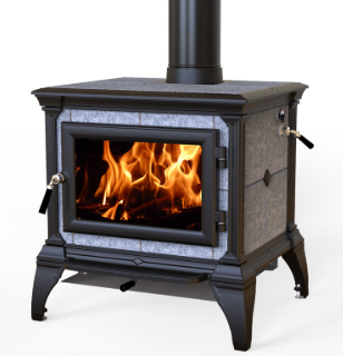 HearthStone Castleton TruHybrid Wood Stove, Matte Black