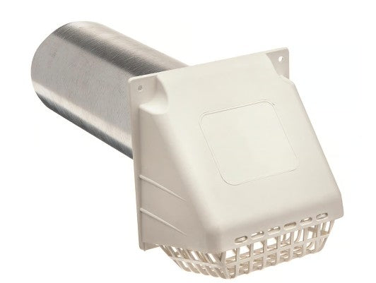 Ace 4 in. W X 6 in. L White Plastic Dryer Vent Hood