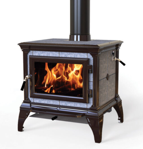 HearthStone Castleton TruHybrid Wood Stove, Brown Enamel