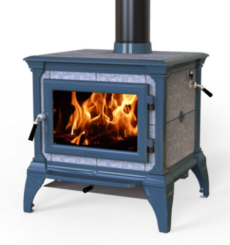 HearthStone Castleton TruHybrid Wood Stove, Seafoam Enamel