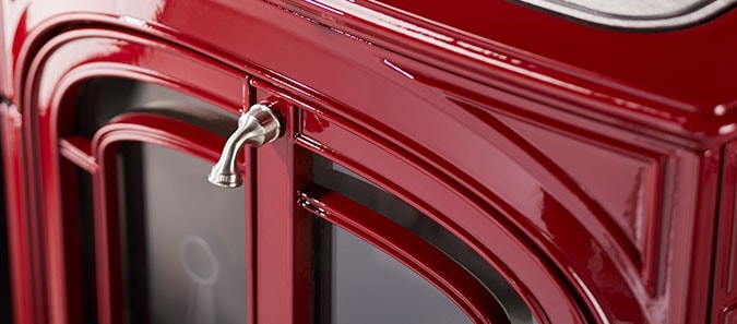 Vermont Castings Dauntless wood stove detail