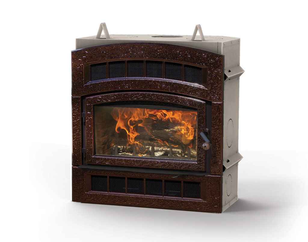 HearthStone WFP 75 wood fireplace, brown enamel