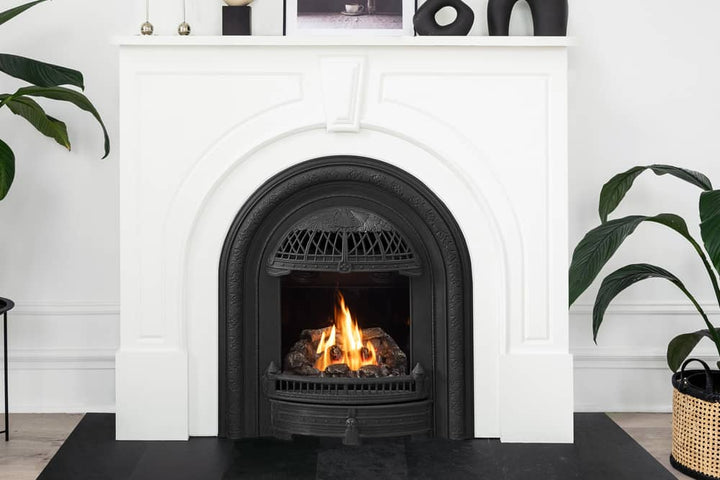 Valor Portrait gas insert with Windsor Arch front and coal set