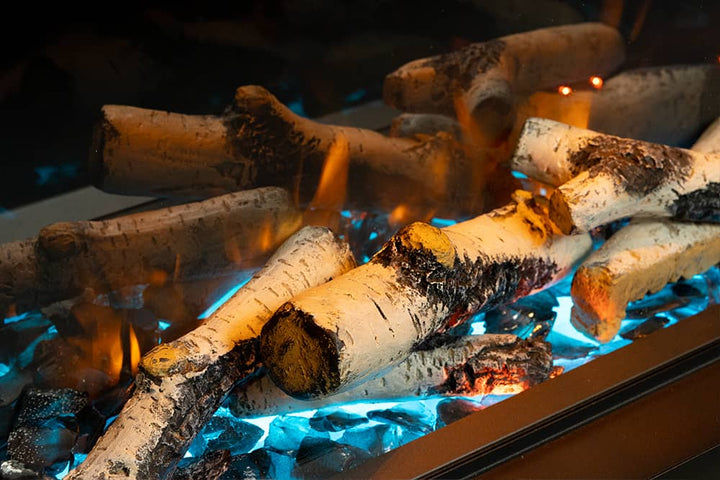 Valor GE3 electric fireplace insert with birch logs