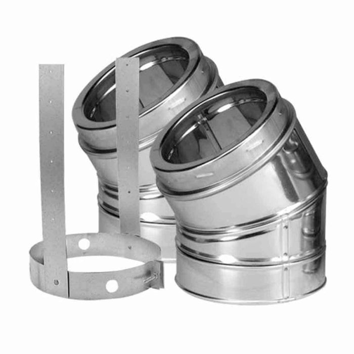 6DT-E30KSS 30° ELBOW KIT - SS (INCLUDES 2 ELBOWS & 1 ELBOW STRAP)