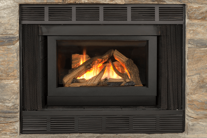 Valor RetroFire gas insert with traditional logs