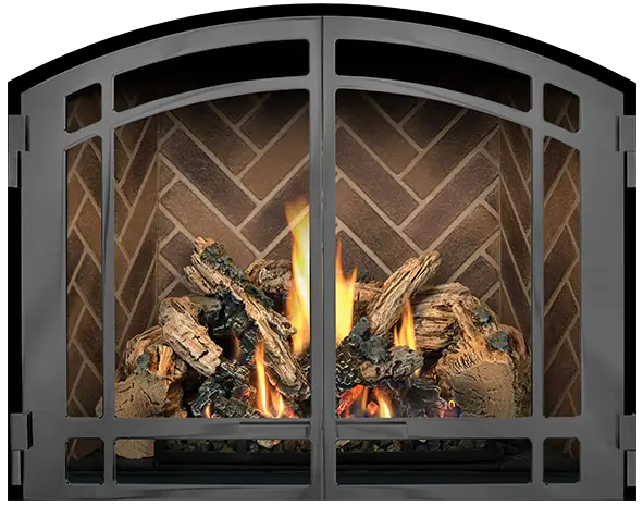 Mendota FV34 Arch Gas Fireplace FullView | Hearth Doctor