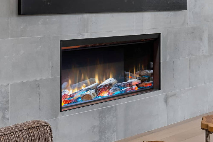 Valor GE4 electric insert with clean install kit and birch logs