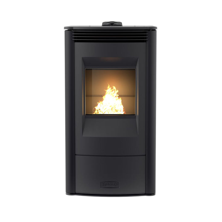Harman Allure50 pellet stove with satin black panels