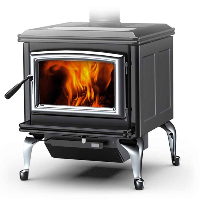 Pacific Energy VISTA LE2 WOOD STOVE w/LEG ADAPTOR (must order door and legs)