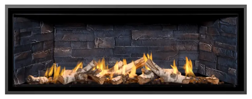 Mendota ML54 Linear Gas Fireplace Décor/Timberline