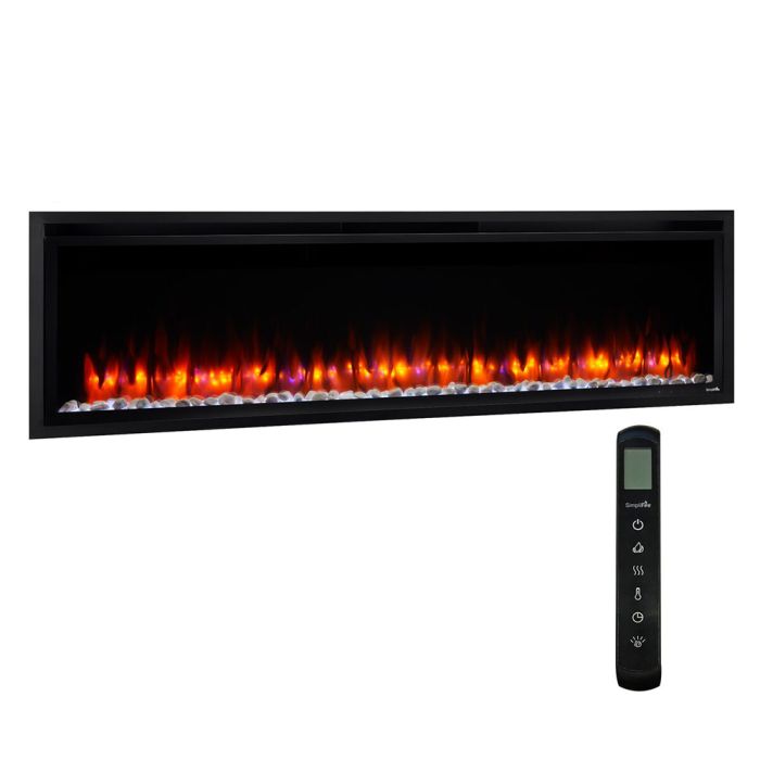 Simplifire Allusion Platinum Wall-mounted Fireplace