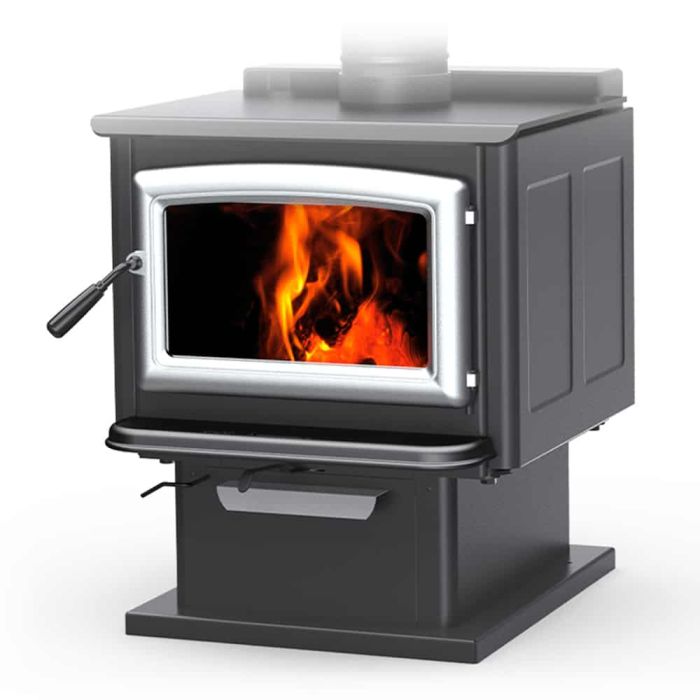 Pacific Energy Super 27 LE wood stove body w/ pedestal (must order door)