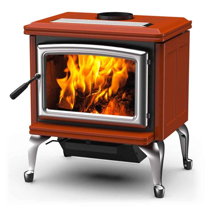 Pacific Energy VISTA LE2 WOOD STOVE w/LEG ADAPTOR (must order door and legs)
